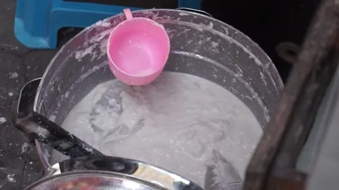 The process of making rangin(gandos) cakes Stock Footage 217742175