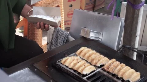 The process of making rangin(gandos) cakes Stock Footage 217745578