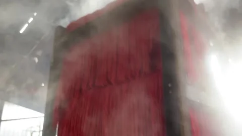 The process of making red noodles, a traditional Indonesian food Stock Footage 291279095