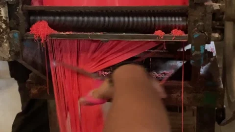 The process of making red noodles, a traditional Indonesian food Video stock 291279395