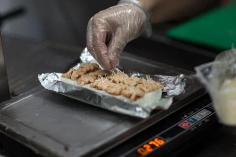 The process of making rolls in the real kitchen Stock Photos
