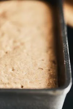 The process of making rye bread. The dough on the Stock Photos