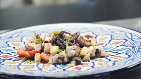 The process of making salad Stock Footage 114229966