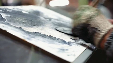 The process of making shoes Stock Footage 76360069