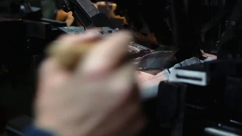 The process of making shoes Stock Footage 76360108