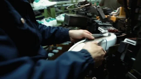 The process of making shoes Stock Footage 76360116