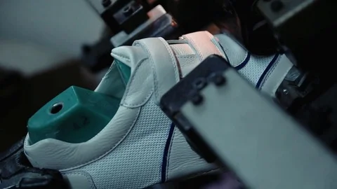 The process of making shoes Stock Footage 76360118