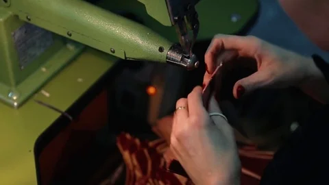 The process of making shoes Stock Footage 76360149