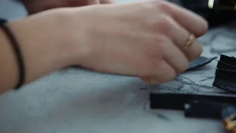 The process of making shoes Stock Footage 76360153