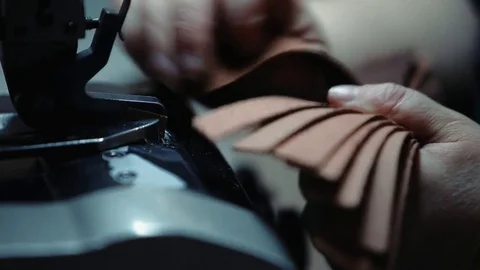 The process of making shoes Stock Footage 76360180