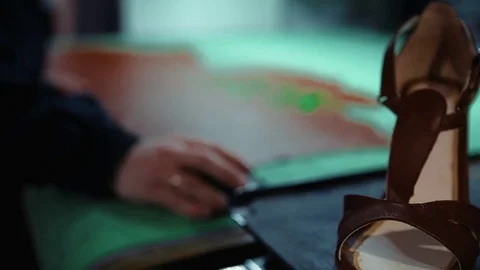 The process of making shoes Stock Footage 76360193