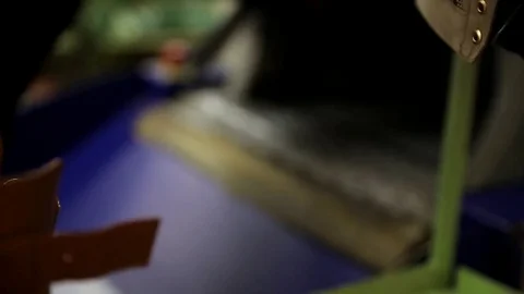 The process of making shoes Stock Footage 76360228