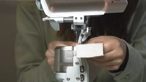 The process of making shoes in a sewing workshop Stock Footage 260647229