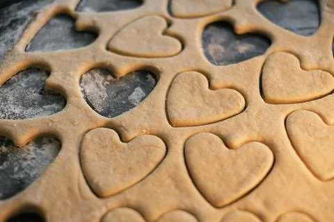 The process of making shortbread cookies from dough Stock-Fotos