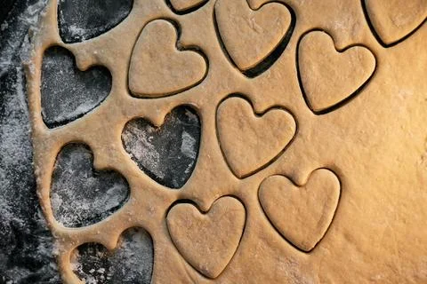 The process of making shortbread cookies from dough Foto stock