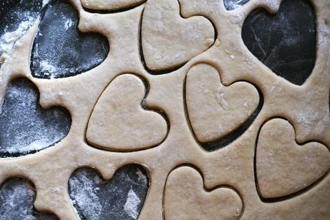 The process of making shortbread cookies from dough Fotos de archivo