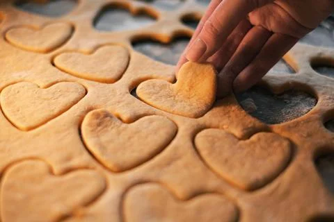 The process of making shortbread cookies from dough Stock-Fotos