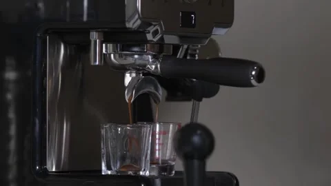 Process of making single shot espresso Stock Footage 257144464