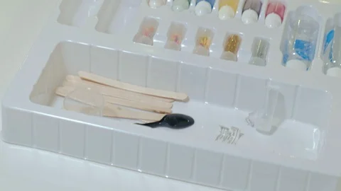 The process of making slime at home Stock Footage 101734658