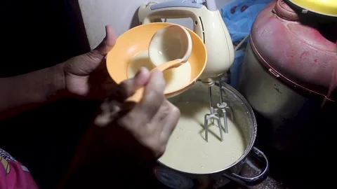 The process of making sponge cake dough Stock Footage 272285231