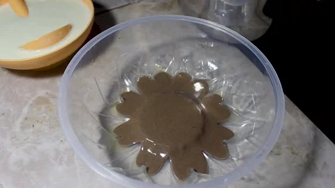 The process of making sponge cake dough Stock Footage 272285535
