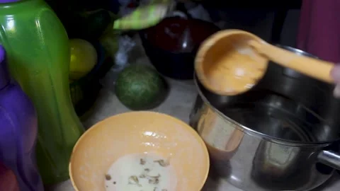 The process of making sponge cake dough Stock Footage 272285699