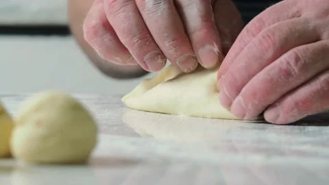 The process of making stuffed patties at home. Stock Footage 229688484