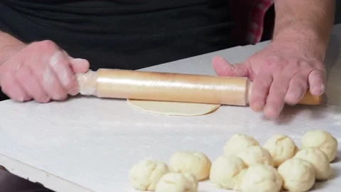 The process of making stuffed patties at home. Stock Footage 229688540