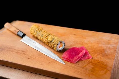 The process of making sushi by the chef Foto stock