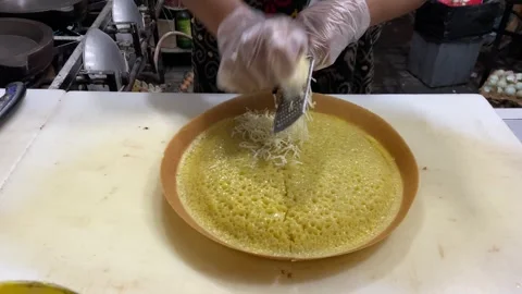 The process of making sweet martabak Stock Footage 294539985