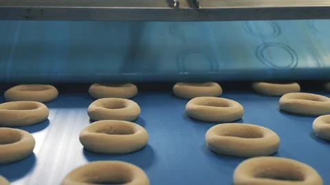 The process of making sweet pastries at the factory Stock Footage 284012418