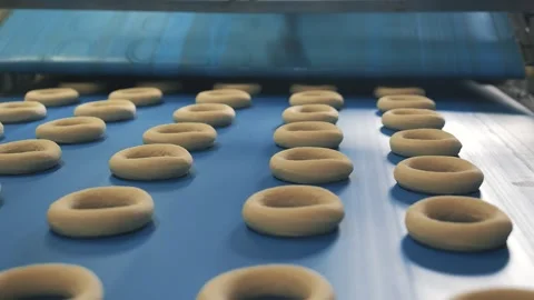  The process of making sweet pastries at the factory Stock Footage 284012446