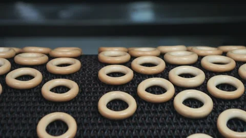  The process of making sweet pastries at the factory Stock Footage 284012486