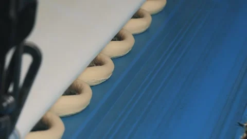  The process of making sweet pastries at the factory Stock Footage 284012487