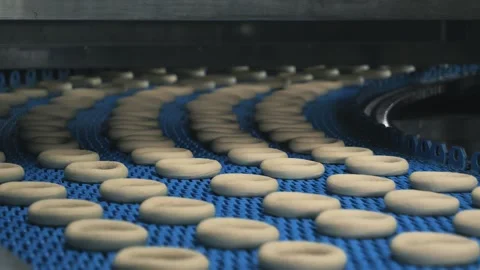  The process of making sweet pastries at the factory Stock Footage 284012540