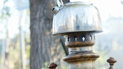 Process of making tea in the samovar. Stock Footage 89545420
