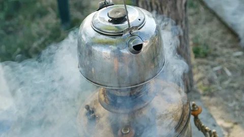 Process of making tea in the samovar. Stock Footage 89546200