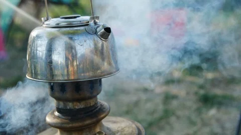 Process of making tea in the samovar. Stock Footage 89546336