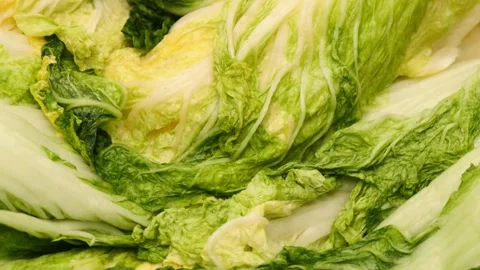 The process of making a traditional Korean fermented side dish, kimchi. Stock Footage 272464387