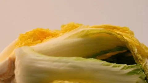 The process of making a traditional Korean fermented side dish, kimchi. Stock Footage 272464931