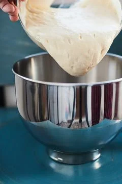 The process of making wheat bread at home Stock Photos
