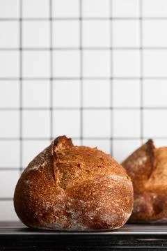 The process of making wheat bread at home Foto stock