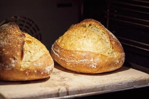 The process of making wheat bread at home. Baking Stock Photos