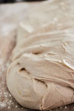The process of making wheat bread at home. Dough Stock Photos