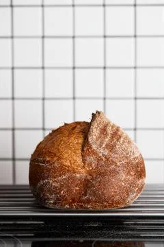 The process of making wheat bread at home Stock Photos