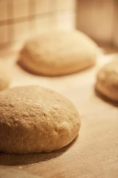 The process of making wheat bread at home. Dough Stock Photos
