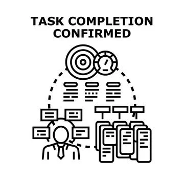 Process management achieving business goals illustration Stock Illustration