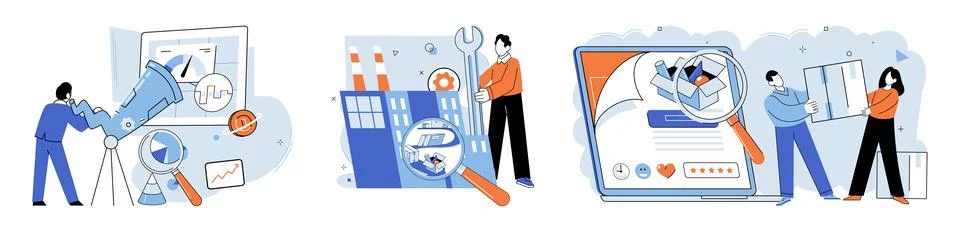 Process management. Developing sound strategy is essential for driving Ilustración de archivo