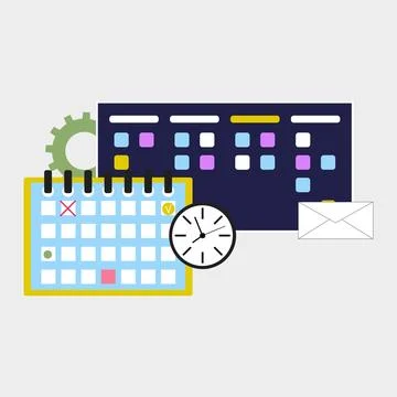 Process of management doing task, kanban analysis plan and control Stock Illustration
