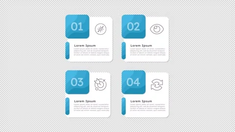 Process management infographic 4 steps template animation Stock Footage 333750979